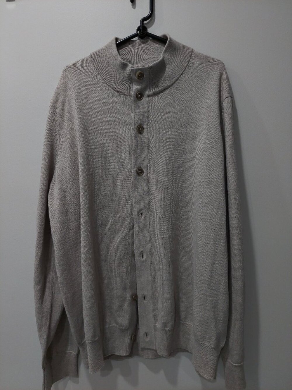Joseph Abboud Men's XXL Cardigan Merino Wool Blend Classic Preppy Beige